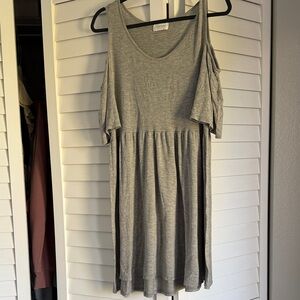 Gray Cold Shoulder Dress